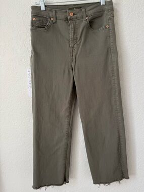 7 For All Mankind Olive Utility wide leg Jeans